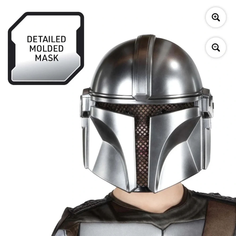 Jazwares STAR WARS Deluxe Mandalorian Halloween Costume Boy’s Size Small 5/6 - Picture 3 of 11